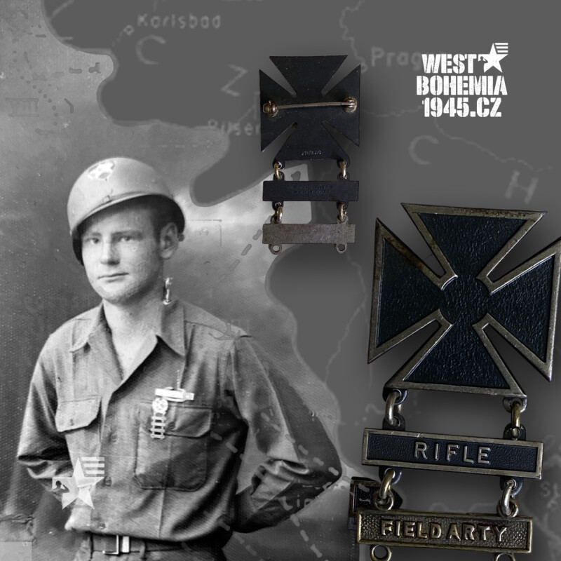 Originální odznak odbornosti MARKSMAN - RIFLE - FIELD ARTILLERY